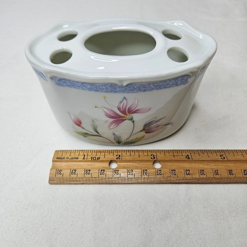 Stanhome Gift Gallery Floral Porcelain‎ Toothbrush Holder Made in Japan Vintage